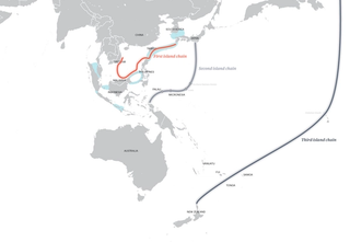 Map of island chains in the region